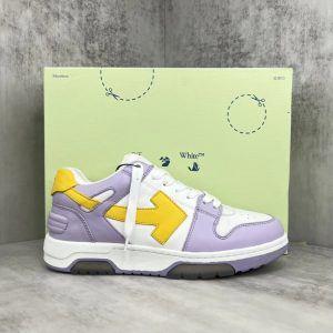 White Purple Yellow Colorblock Chunky Sneakers Casual Shoes