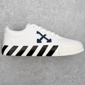 Off-White Low Vulcanized White Canvas Sneakers