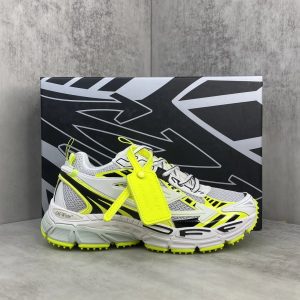 Off-White ODSY-1000 White Black Neon Yellow Sneakers