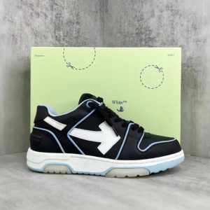 Off White Black White Casual Sneakers for Men and Women