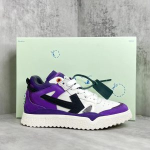 ShoesOff White Purple Low Top Sneakers