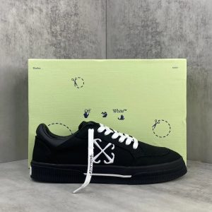 Off-White Low Vulcanized Black White Sneakers