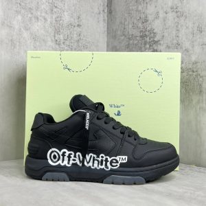 Off-White Black Low Top Casual Sneakers for Men