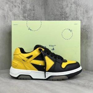 Off-White Yellow Black Retro Chunky Sneakers for Men