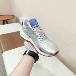 Golden Goose Silver Leather Low Top Sneakers Shoes