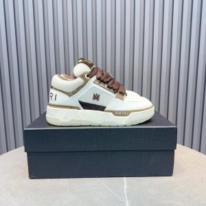 Amiri MA-1 White Brown Low Top Sneakers