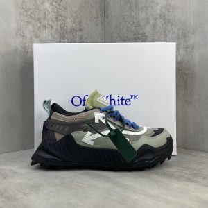 Off-White Green Black Low Top Trail Sneakers