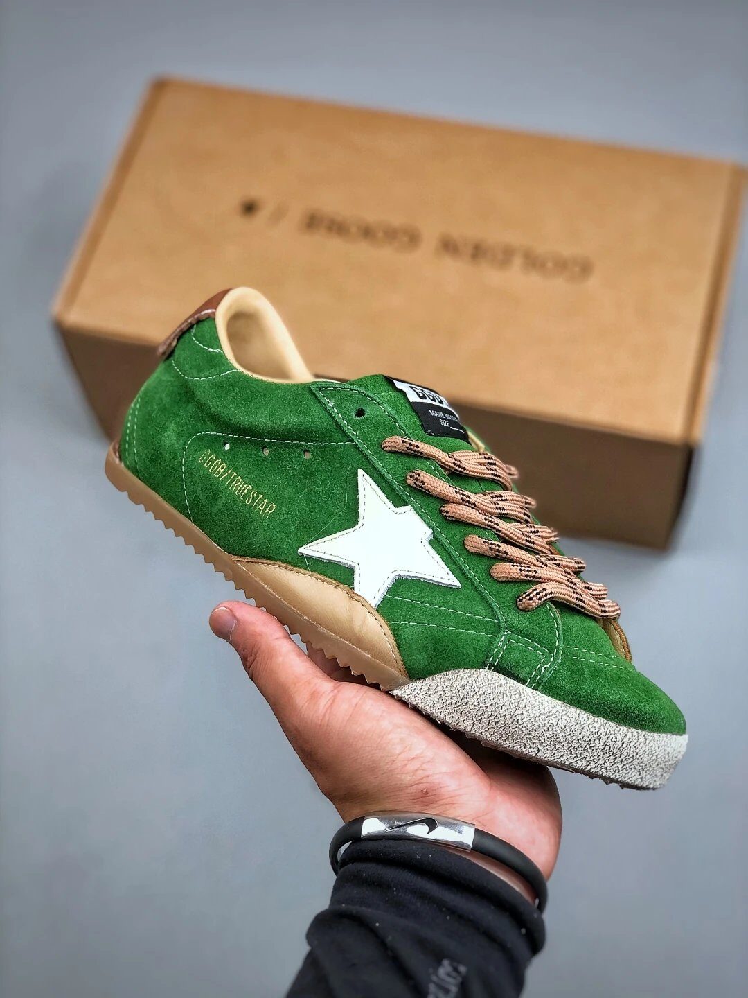 Golden Goose Ball Star Green Suede Low Top Sneakers - Buy at OopBuy