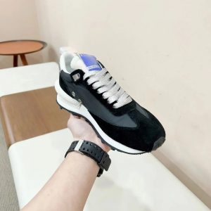 Golden Goose Black Grey Suede Runner Sneakers