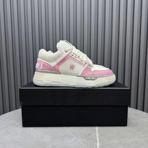 AMIRI White Pink Low Top Sneakers for Women