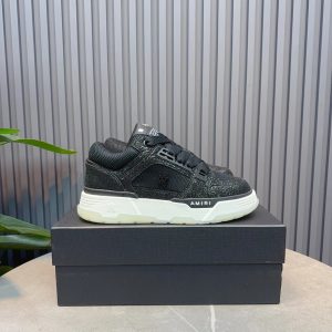 AMIRI Black Low Top Leather Sneakers Casual Shoes