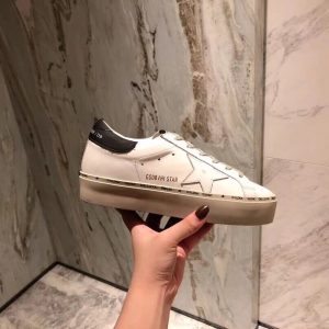 Golden Goose White Leather Low Top Sneakers Shoes