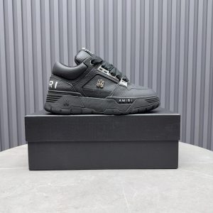 Amiri Skel Top Low Black Leather Sneakers Shoes