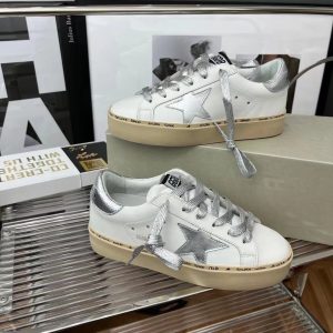 Golden Goose Superstar White Silver Star Sneakers