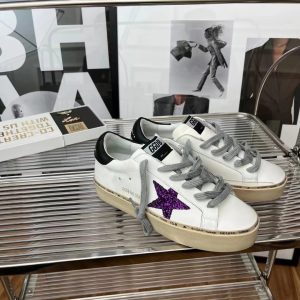 Golden Goose Superstar White Purple Star Sneakers