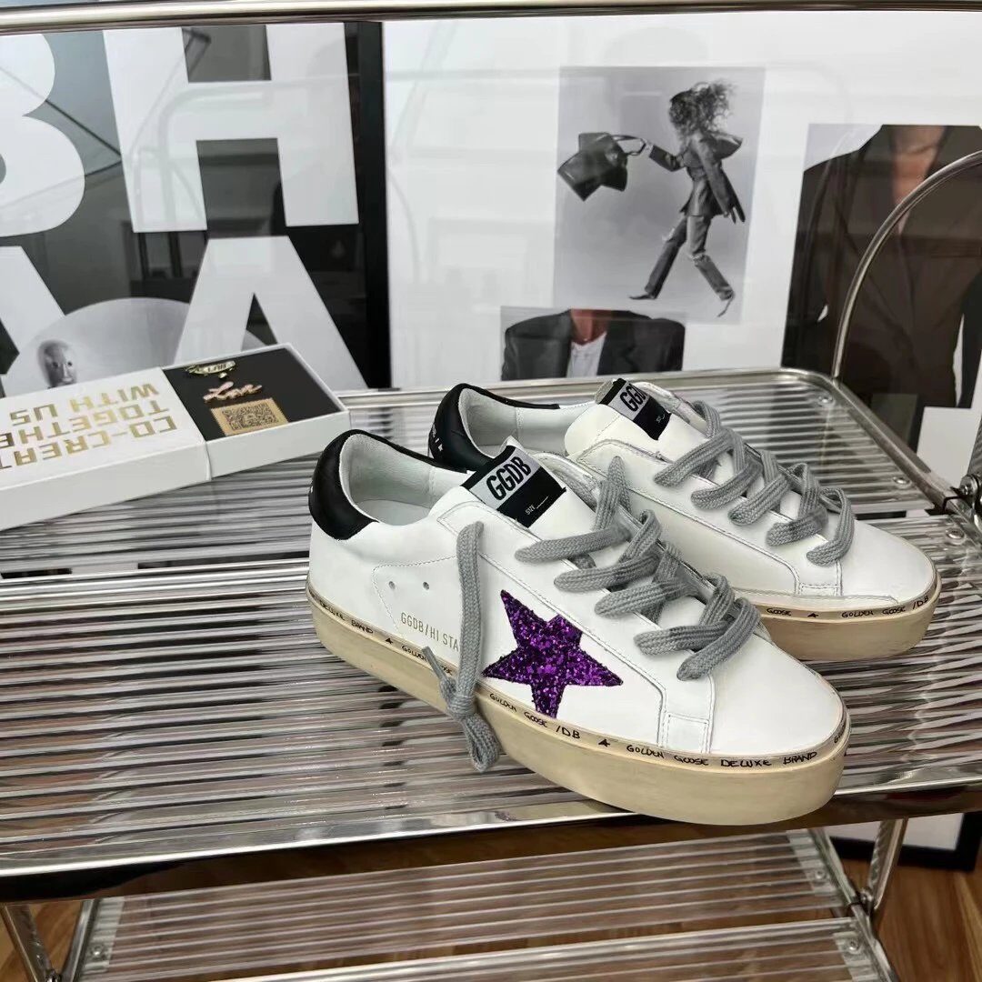 Golden Goose Superstar White Purple Star Sneakers - Buy at OopBuy