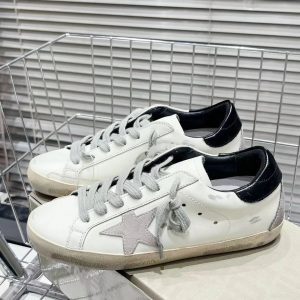 Golden Goose White Star Distressed Sneakers