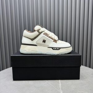 AMIRI Beige Low Top Leather Sneakers Shoes
