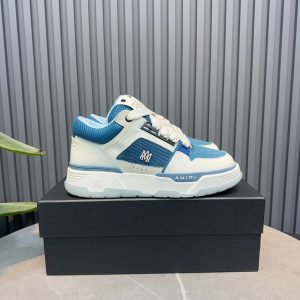 AMIRI Skel Top Low Blue White Leather Sneakers