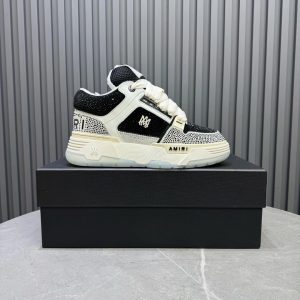 Amiri Black White Skel Top Low Sneakers Shoes