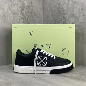 Off-White Black White Low Top Casual Sneakers for Men