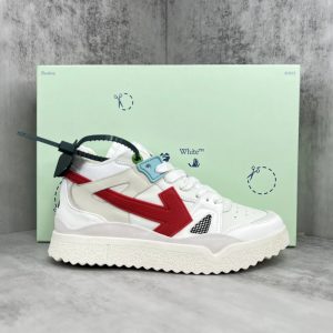 Off-White Red Arrow White Platform Sneakers