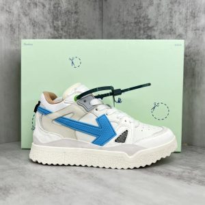 Off-White White Blue Arrow Casual Chunky Sneakers
