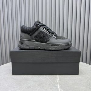 Amiri Skel Top Low Grey Leather Sneakers Shoes