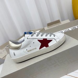 Golden Goose White Sneakers Red Star Casual Low Top Shoes
