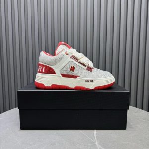 Amiri Red White Chunky High Top Sneakers