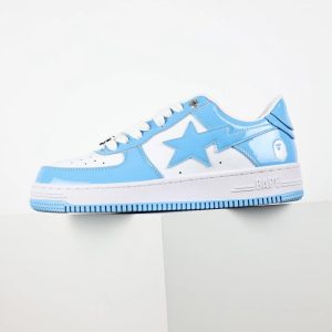 BAPE BAPESTA Blue Star Low-Top Sneakers Shoes