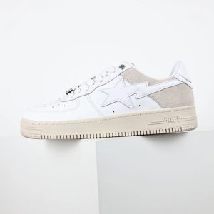 A Bathing Ape BAPE STA White Low Top Sneakers