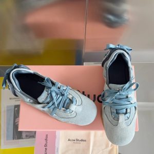 Acne Studios Light Blue Lace-Up Sneakers