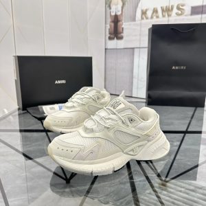 Amiri Bone White Mesh Runner Sneakers Chunky Casual Shoes