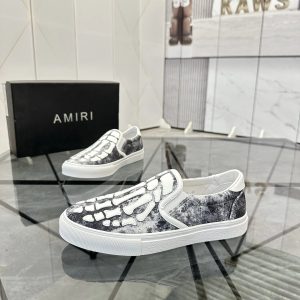 AMIRI Skel Toe Slip-On Sneakers Black White Shoes