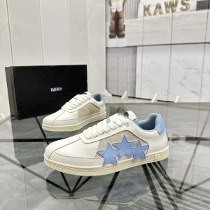 Amiri Skel Star White Blue Low Top Sneakers