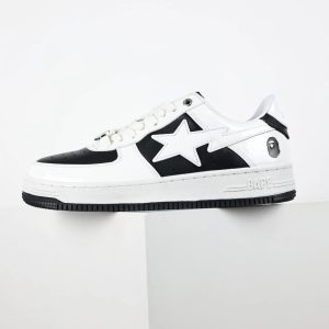 BAPE STA White Black Low Top Sneakers