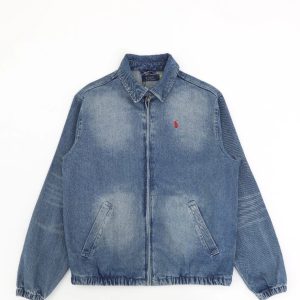 Ralph Lauren Washed Denim Bomber Jacket for Men