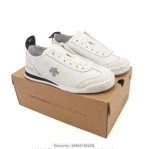 Descente White Slip-On Casual Sneakers DFBM1204ZZL