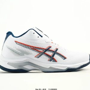 ASICS White Cushioned Running Shoes Lightweight Athletic Sneakers