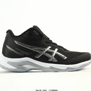 ASICS Black Mesh Running Shoes Cushioned Athletic Sneakers