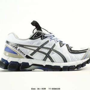 ASICS White Black Retro Running Shoes