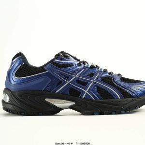 ASICS Blue Black Cushion Running Shoes