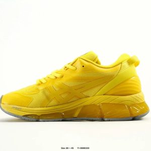 ASICS Yellow Running Shoes Cushioned Athletic Sneakers