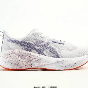 ASICS White Purple Lightweight Running Shoes