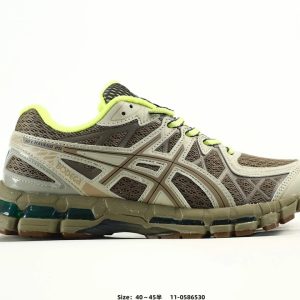 ASICS Beige Mesh Running Shoes Casual Sneakers Men