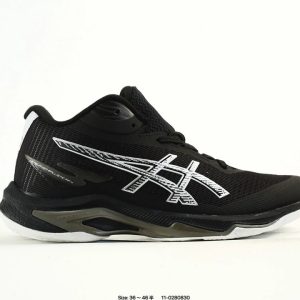 ASICS Black Mesh Running Shoes Lightweight Sports Sneakers