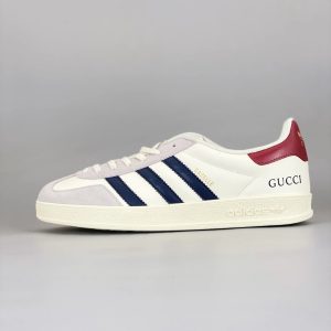 Adidas Gucci Gazelle White Navy Red Low Top Shoes