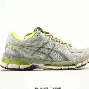 ASICS White Green Gel Running Shoes Lightweight Sneakers