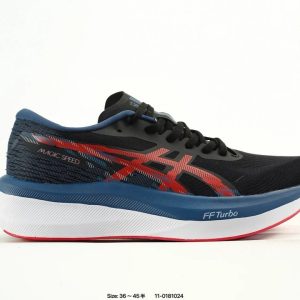 ASICS Magic Speed Running Shoes Black Blue Red